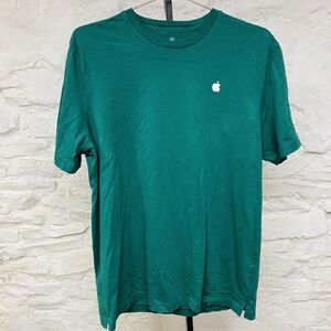 Apple Employee Genius Bar T-Shirt Mens Medium Green Short Sleeve Uniform